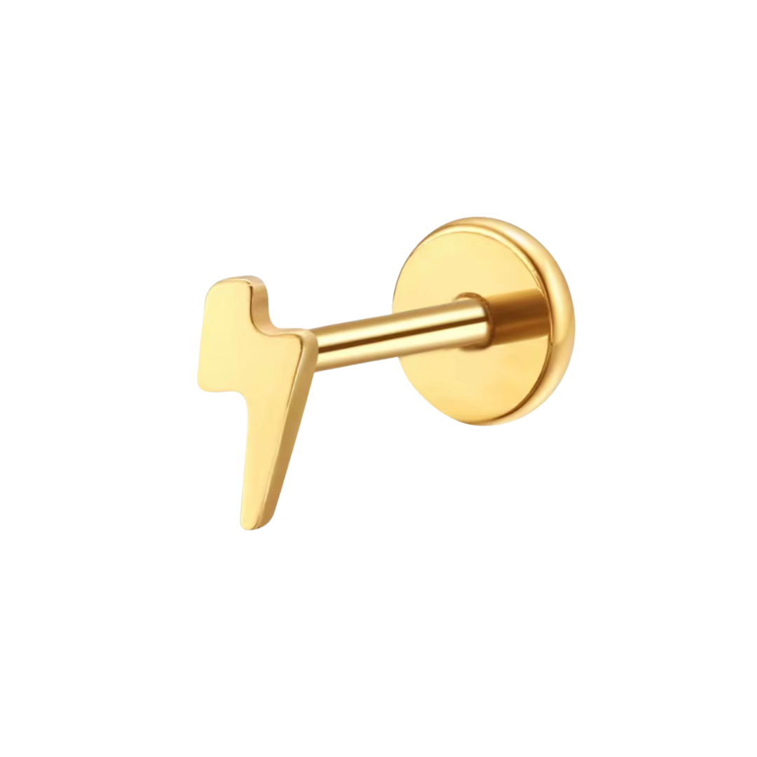Bolt Titanium Flat Back Studs (Plain / Everyday Minimalist)
