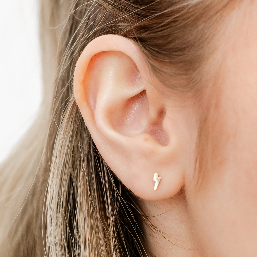 Bolt Titanium Flat Back Studs (Plain / Everyday Minimalist)