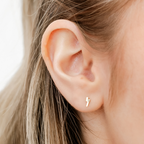 Bolt Titanium Flat Back Studs (Plain / Everyday Minimalist)