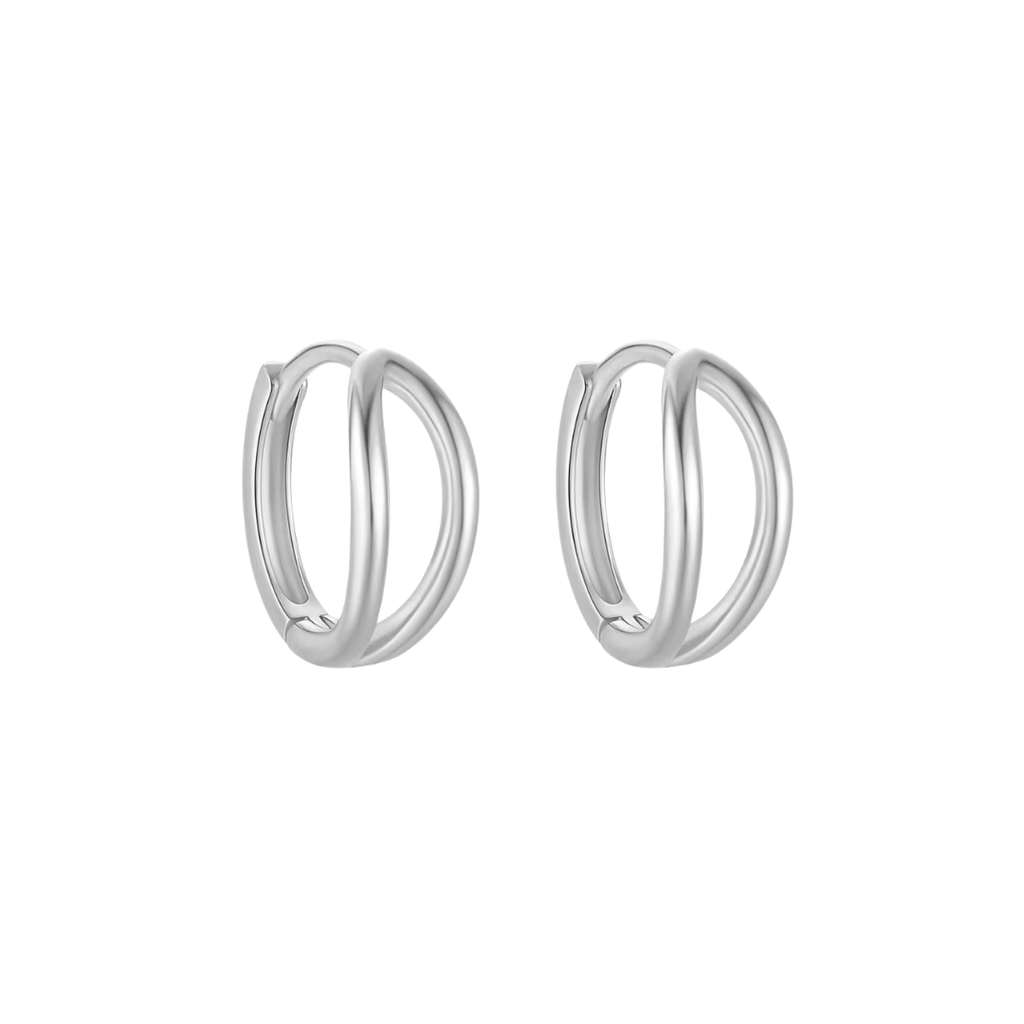 Cleave Huggies – Sterling Silver Hypoallergenic Hoop Earrings