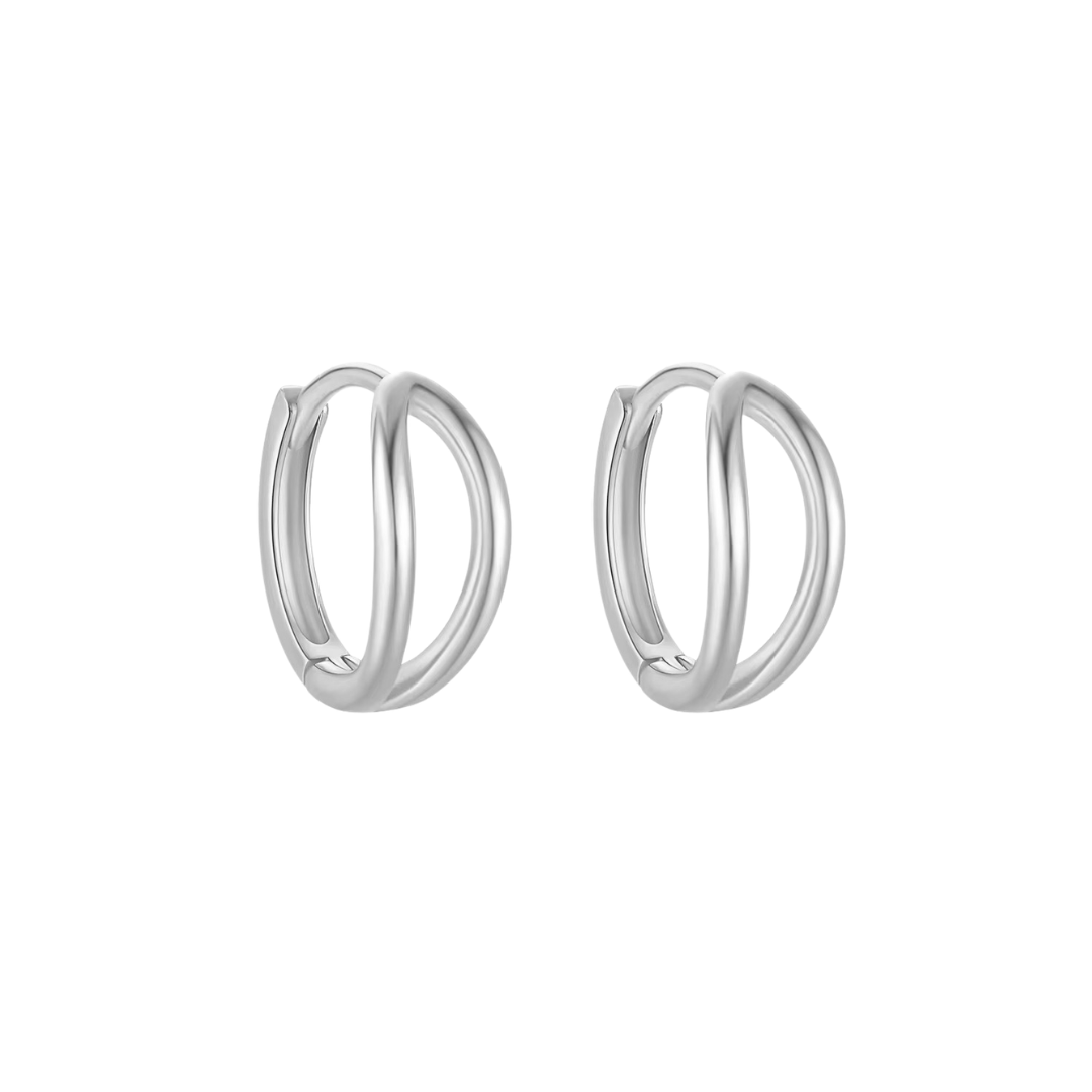 Cleave Huggies – Sterling Silver Hypoallergenic Hoop Earrings