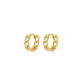 Chain Huggies – Sterling Silver Hypoallergenic Hoop Earrings