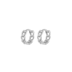 Chain Huggies – Sterling Silver Hypoallergenic Hoop Earrings