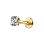 Classic Cz Titanium Flat Back Studs (Plain / Everyday Minimalist)