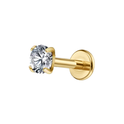 Classic Cz Titanium Flat Back Studs (Plain / Everyday Minimalist)