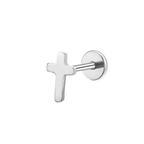 Cross Titanium Flat Back Studs (Plain / Everyday Minimalist)