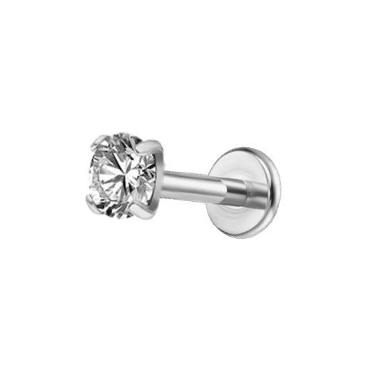 Classic Cz Titanium Flat Back Studs (Plain / Everyday Minimalist)