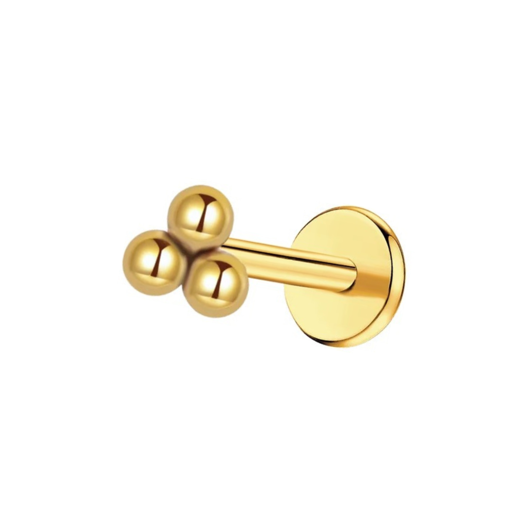 Cluster Titanium Flat Back Studs (Plain / Everyday Minimalist)