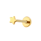 Star Titanium Flat Back Studs (Plain / Everyday Minimalist)
