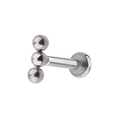 Triple Stack Titanium Flat Back Studs (Plain / Everyday Minimalist)