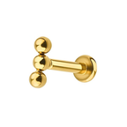 Triple Stack Titanium Flat Back Studs (Plain / Everyday Minimalist)