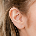 Moon Titanium Flat Back Studs (Plain / Everyday Minimalist)