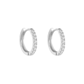 Classic Cz Huggies – Sterling Silver Hypoallergenic Hoop Earrings