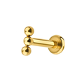Triple Stack Titanium Flat Back Studs (Plain / Everyday Minimalist)