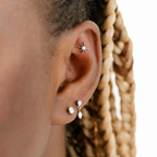 North Star Titanium Flat Back Studs (Plain / Everyday Minimalist)