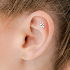 Cz Birch Titanium Flat Back Studs (Plain / Everyday Minimalist)