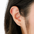 Triple Pearl Titanium Flat Back Studs (Plain / Everyday Minimalist)